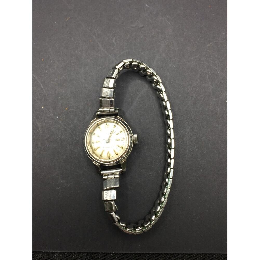 Croton Aquamatic Self-winding Waterproof Ladies Watch 17 Jewels Silver Tone